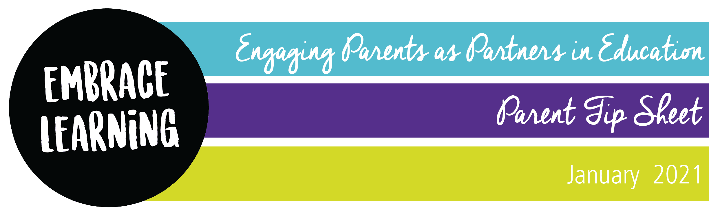 Parent Engagement Tips banner for January 2021