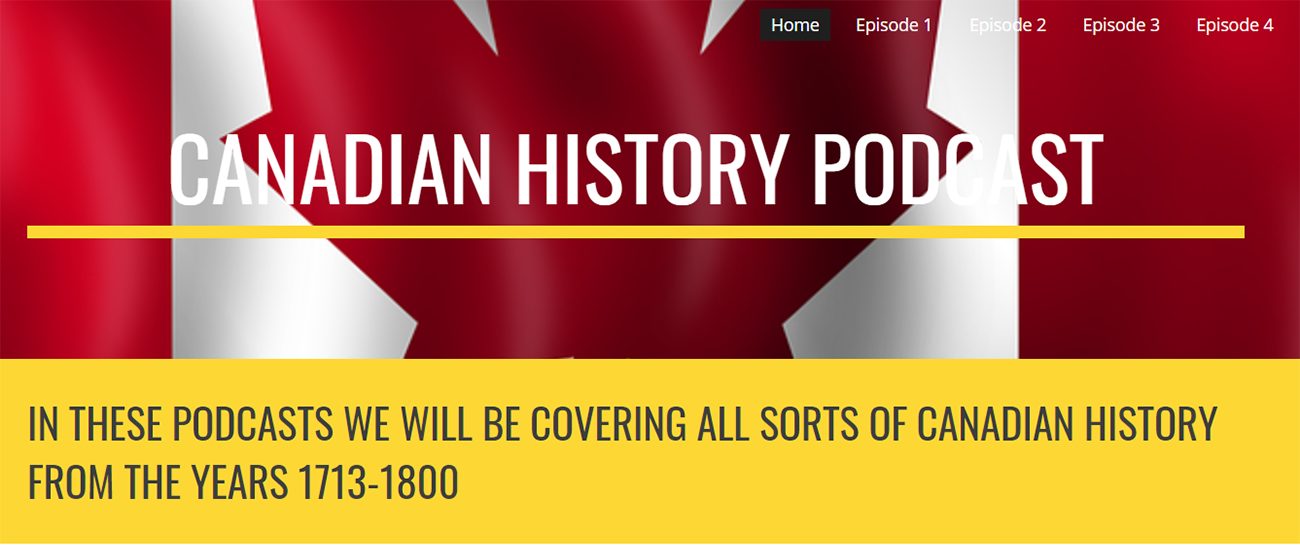 Canadian History podcast header