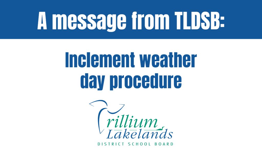 Website - Inclement weather day - A message from TLDSB template