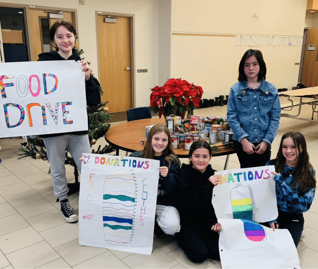Muskoka Falls Public School students collect food and clothing donations for local community