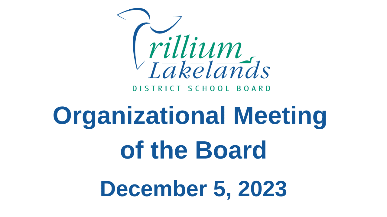 December 5, 2023 Organizational Meeting of the Board