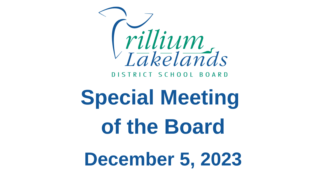 December 5, 2023 Special Meeting of the Board