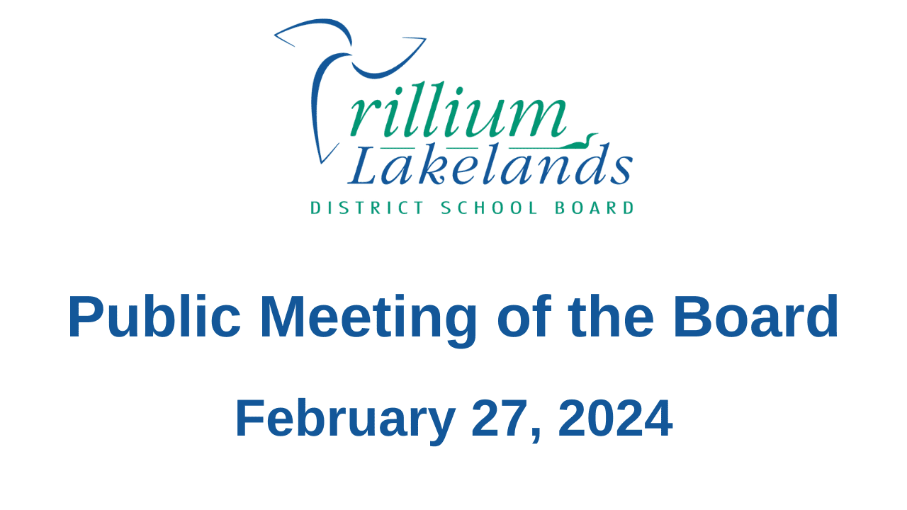 February 27, 2024 Public Meeting of the Board