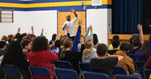 Mariposa Elementary School students learn about the evolution of the word “racism” through a presentation aimed at promoting inclusivity