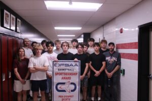 Gravenhurst High School Boys’ Basketball Team receives OFSAA Team Sportsmanship Award