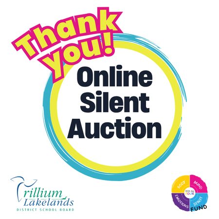 Online Silent Auction thank you graphic - newsletter spring 2026